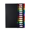 A4 Rainbow Loose-Leaf Binder Folder for Test Paper and Contract Storage