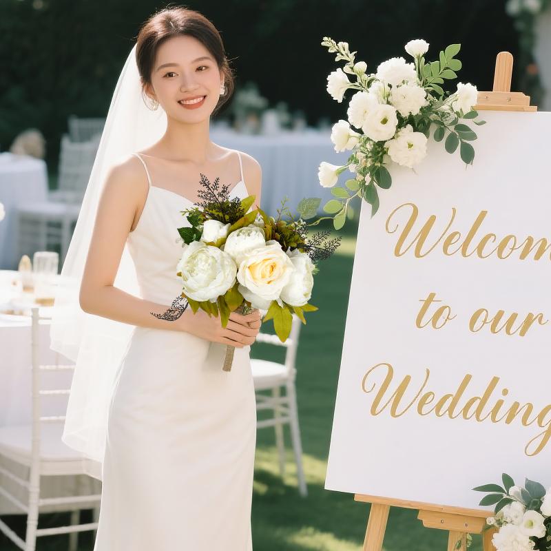 Foreign Trade Bride's Bouquet, Artificial Flowers, Roses, Home Decoration, Wedding, Birthday Party, Event Scene Layout