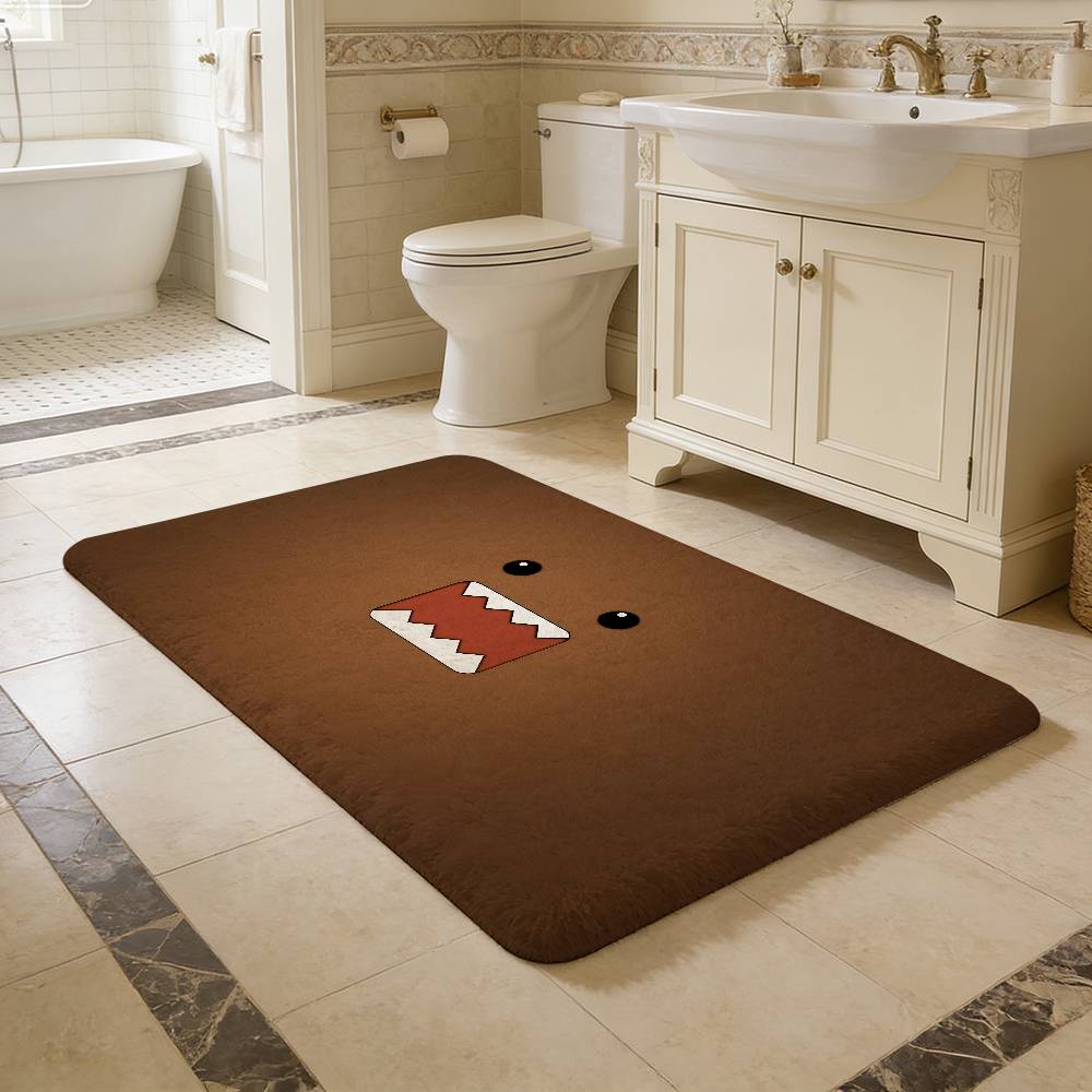 Cartoon D-Domo K-Kun Bathroom Mat Anti-slip Absorb Water Long Strip Cushion Bedroon Mat Welcome Doormat
