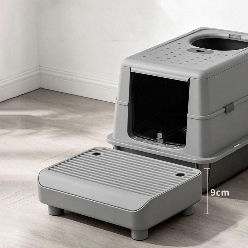 Double Layer Cat Step Filter Pedal Splash-proof Cat Litter Ramp Pet Pedal Step Stool Easy Cleaning