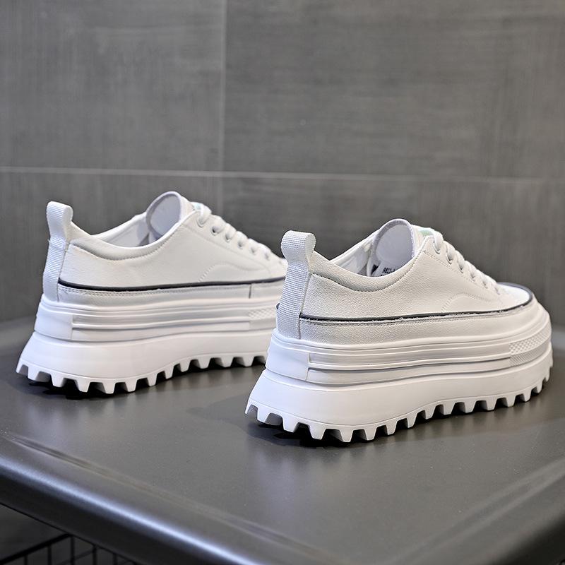 Korean Style Women's Platform Height-Increasing Shoes - 7cm Thick Insole, Versatile Single Lining for Spring/Autumn 2021