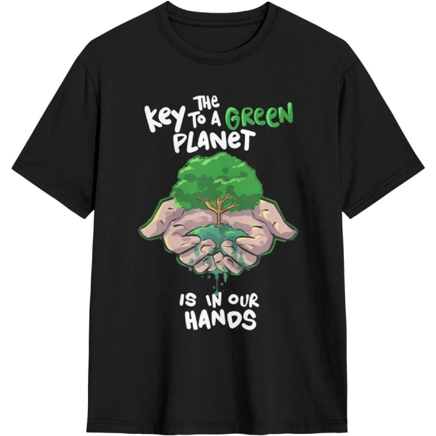 JOISOMI Short Sleeve T-Shirt Earth Day Casual Shirts Crew Neck T-Shirt Athletic Shirts S