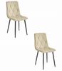 Libra Chair - Light Beige Velvet / Black Legs X 2