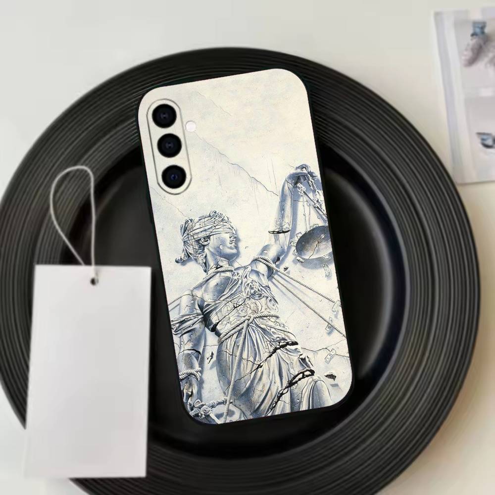 Law Lawyer J-Judge Justice Phone Case Black Silicone Soft For Samsung Galaxy A73,A72,A71,A70,A53,A52,A51
