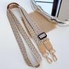 Gold Thread Embroidered Clouds Crossbody Phone Lanyard & Versatile Retro Handbag Strap