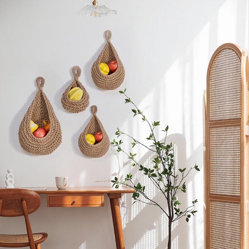 Portable Hanging Fruit Organizers With High Weight Large Capacity Accessory for Modern Homes and Small Space Saving