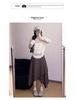 Black High-Waist A-Line Plaid Skirt - Women's Autumn 2026 Korean Style Mid-Length Skirt