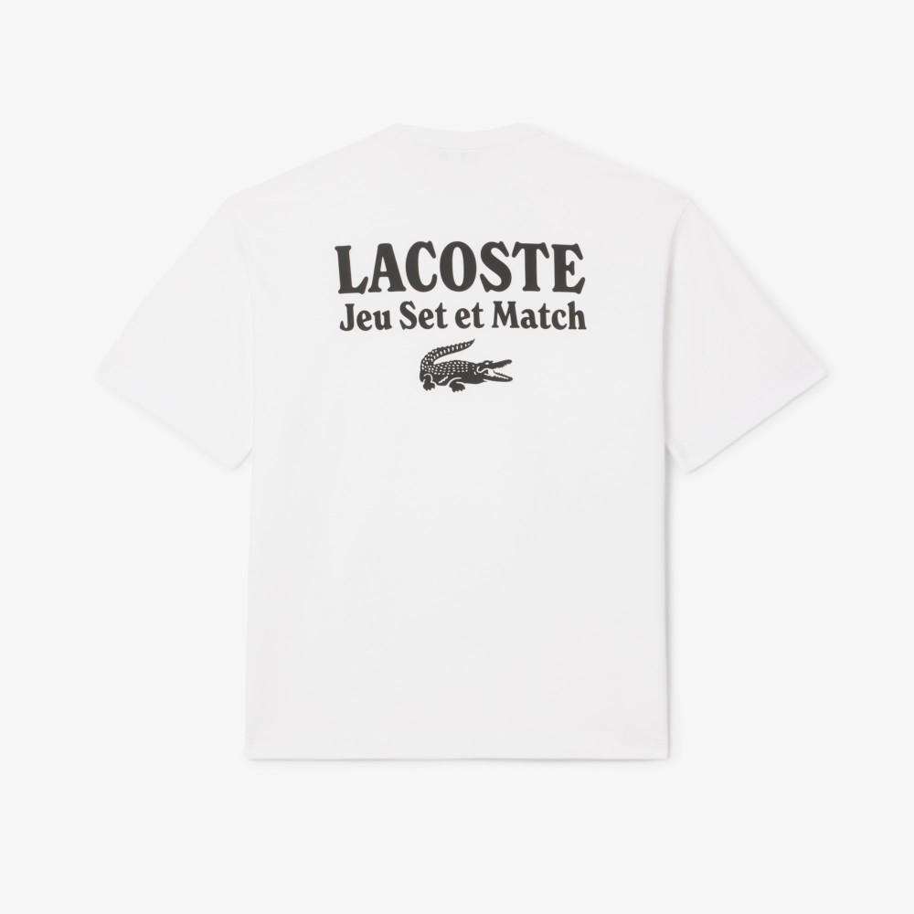 Lacoste Men's Lettering Graphic Loose Fit Short Sleeve T-Shirt TH5950-55N001