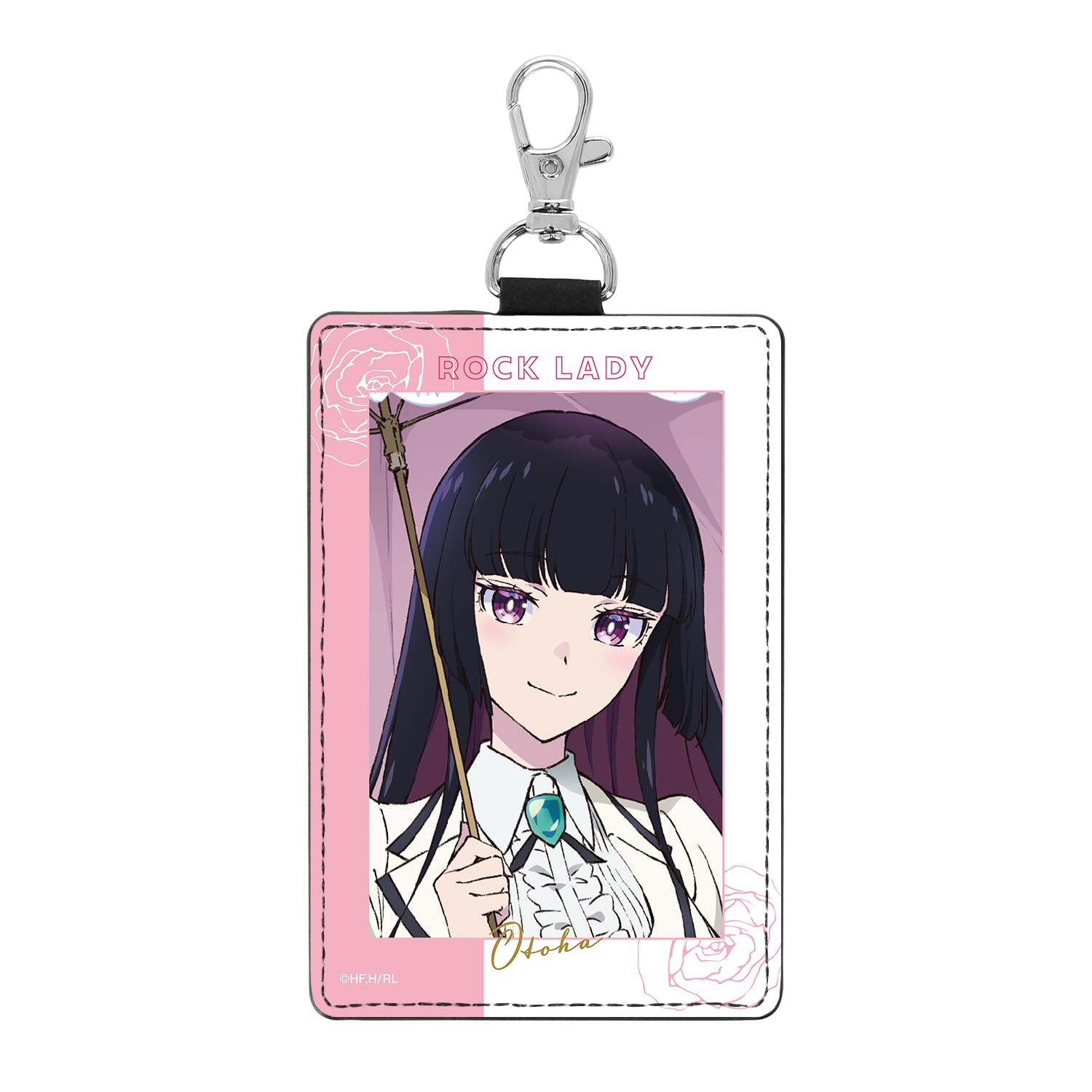 [Рок - Удовольствие Леди] Куроганэ Отоха Вертикальный чехол для пропуска с 1 карманом и застежкой-карабином