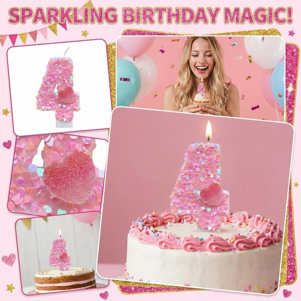 Fashion Cartoon Creative Birthday Candles Party Digital Candles