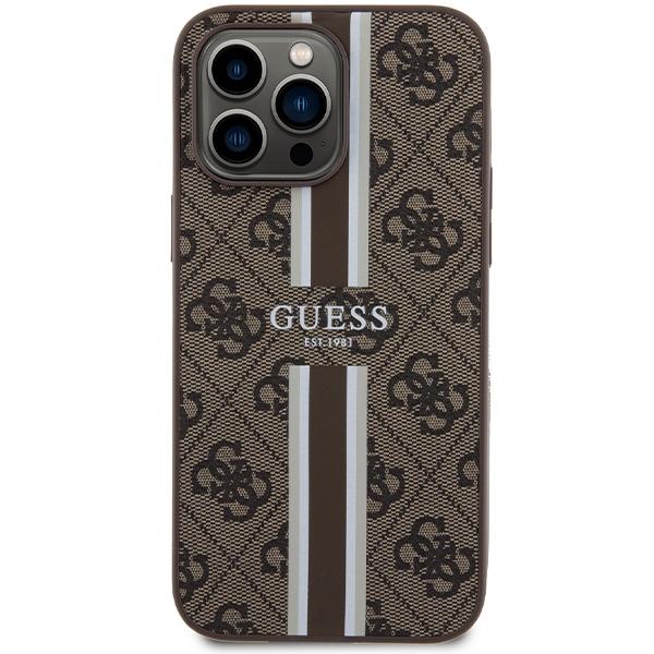 Guess Guhmp15Xp4Rpsw Iphone 15 Pro Max 6.7 Brązowy/Brown Hardcase 4G Printed Stripes Magsafe