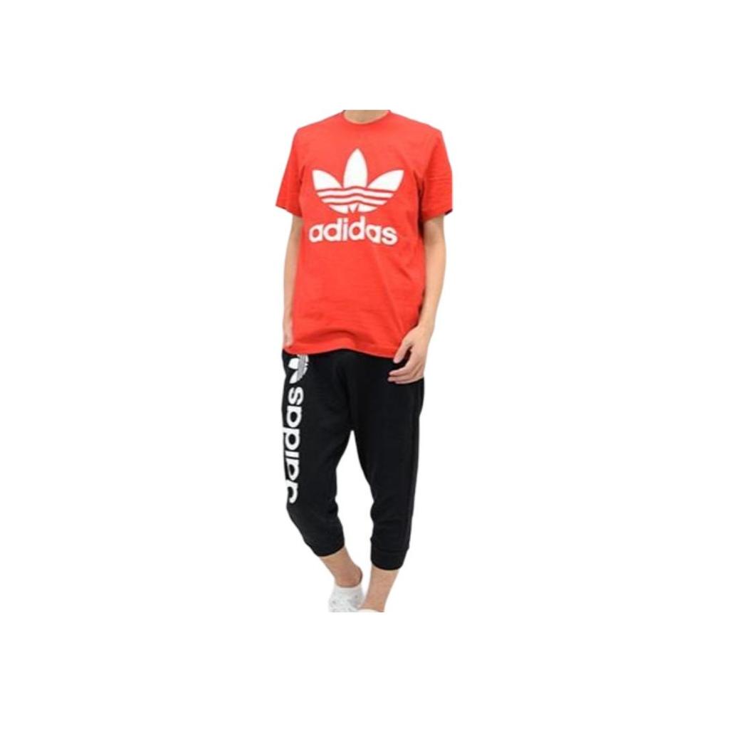 adidas Originals Casual Life Series Brand Logo Fashion Comfortable Soft Versatile Three-Quarter Casual Shorts Men Shorts Black AY8616