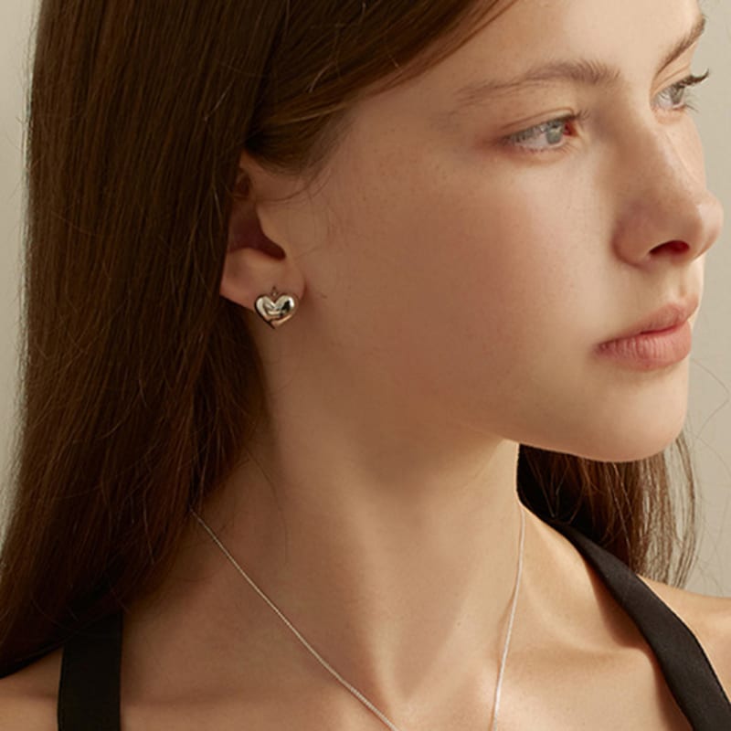 Lewe Volume heart earring