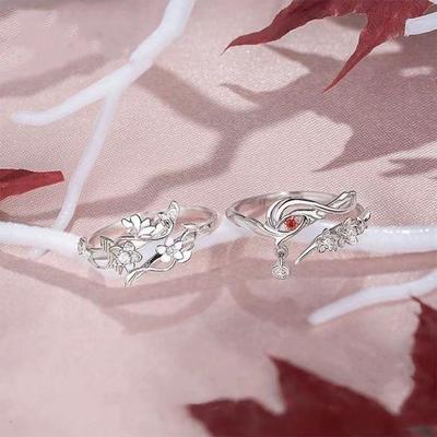 Anime Tian Guan Ci Fu Ring Segen des Himmelsoffizianten Hua Cheng Xie Lian Verstellbar Unisex Paarringe Schmuckzubehör Geschenk