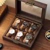 Dust-proof Watch Collection Storage Box, Outdoor PU Leather Print Storage Display Box, Ideal Choice for Gifts