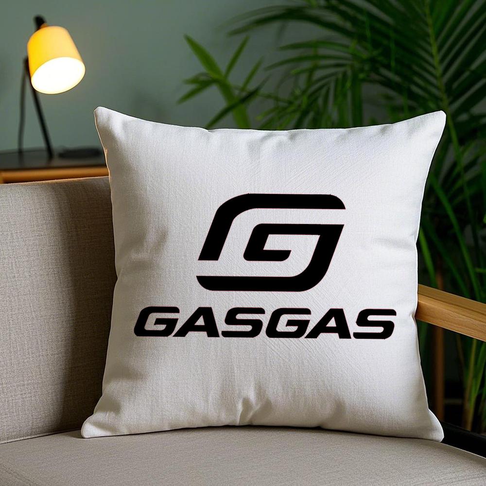Motorcycle G-Gasgas Cushion Cover Plush Fabric Soft Double-Sided Printed Invisible Zipper Sofa Pillow Case Home Decor