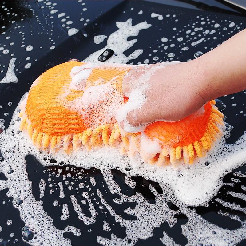 Microfiber Car Washer Sponge Cleaning Car Care Detailing Brushes Washing Towel Auto Gloves Styling Accessories Maintenance