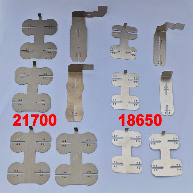 1 Sett Elektrisk Verktøy DIY Tilbehør For 18V 18650 21700 Litiumbatteri Nikkelplate Battericellekontakt