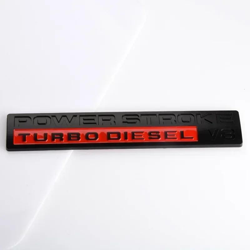 3D ABS POWER STROKE V8 Turbo diesel car trunk rear emblem badge Cs style accessories for Ford F150 F250 F350 F450