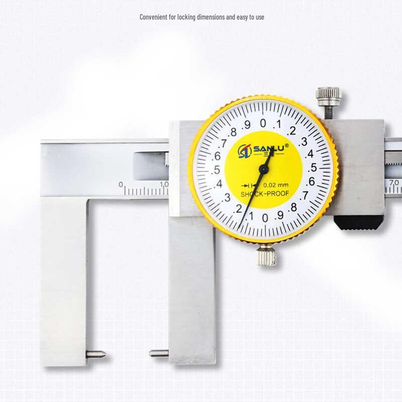 Sanriku 0-200mm Outer Groove Measuring Caliper with Flat & Cylindrical Head, 0.02mm Precision