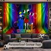 Wall Hanging Tapestry Custom NameRainbow Friends Pattern Personalized Printed Fabric Wall Decor