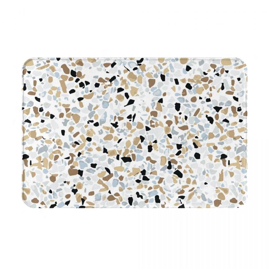 Seamless Terrazzo Stone Pattern Doormat Absorbent Mat Carpet Rug Kitchen Entrance Home Floor Mat for Bathroom Footpad Mats