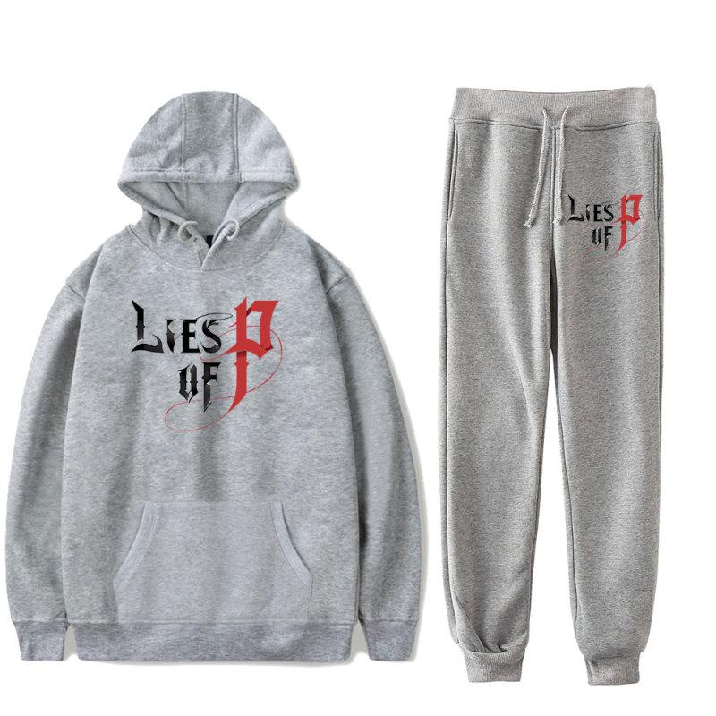 Lies of P Direct Merch Hot Game Cosplay Hoodies Suits Men Drawstring Hoodies Sweatshirt Women Unisex Strap Sports Pants