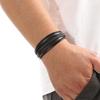 Men's Retro Hand-Woven Bracelet with High-Grade Stainless Steel Magnetic Clasp.