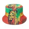 Xuancui Outdoor Fisherman Lion Rasta Style with Cartoon Printingfor Fishing Double Sided Bucket Hat