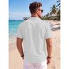 Men's Cuban Collar Short Sleeve Casual Shirt.