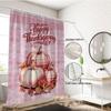 1Pc Thanksgiving Autumn Harvest Pumpkin Print Waterproof Shower Multi Size Privacy Curtain With 12 Hooks Easy Installation