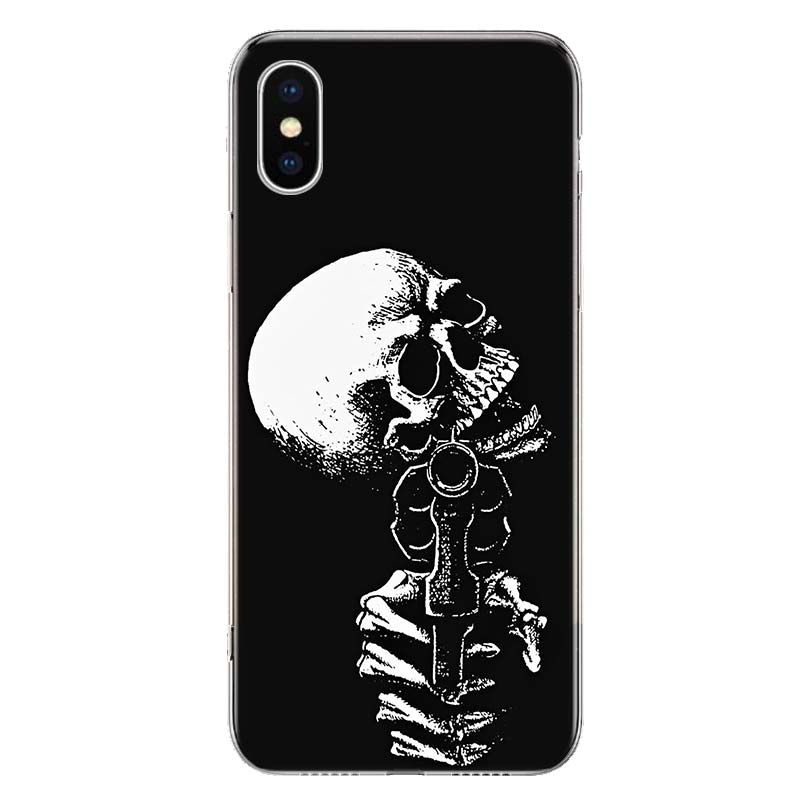 Spooky Skull Funny Dance Skeleton Husă pentru telefon pentru Apple iPhone 11 12 13 15 Ultra 14 Pro 7 XR X XS Max 6S 8 Plus + Mini SE Print
