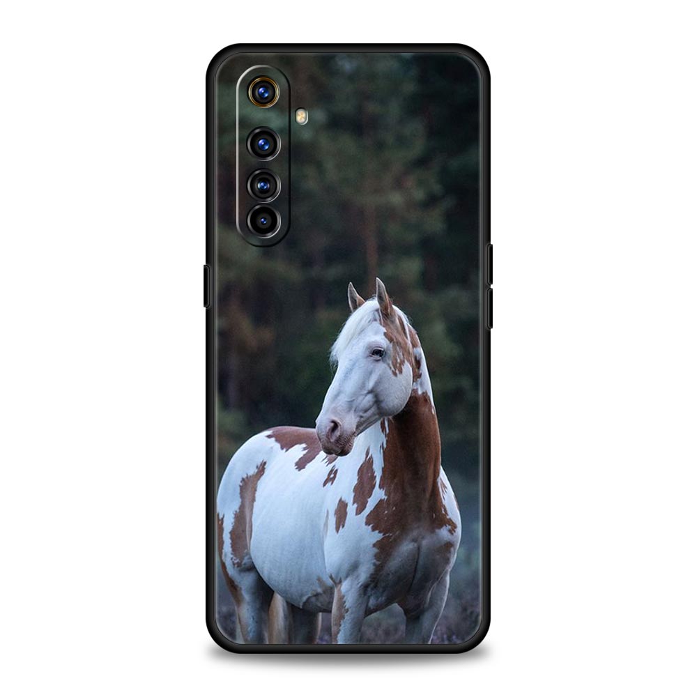 Animal Horse Soft TPU For Realme 13 12 11 10 9 Pro Plus GT3 GT2 C21 C25 C35 C53 C55 C67 Pro 5G Phone Case Cover Fundas Capas Bag