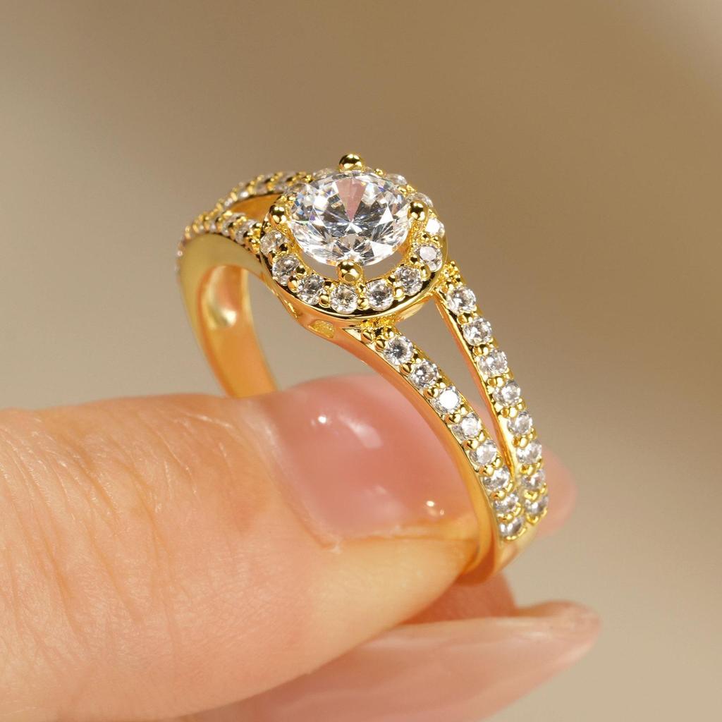 Luxuriöser Schneeflocken Zirkon Ring – Elegantes Design, Vielseitiger Stil für den Weg zur Arbeit