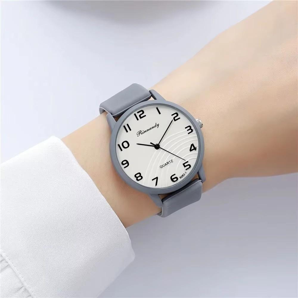 Arabic Dial Ladies Quartz Watch Silicone Band Clock Wristwatches Women Watches Student Couple Gift