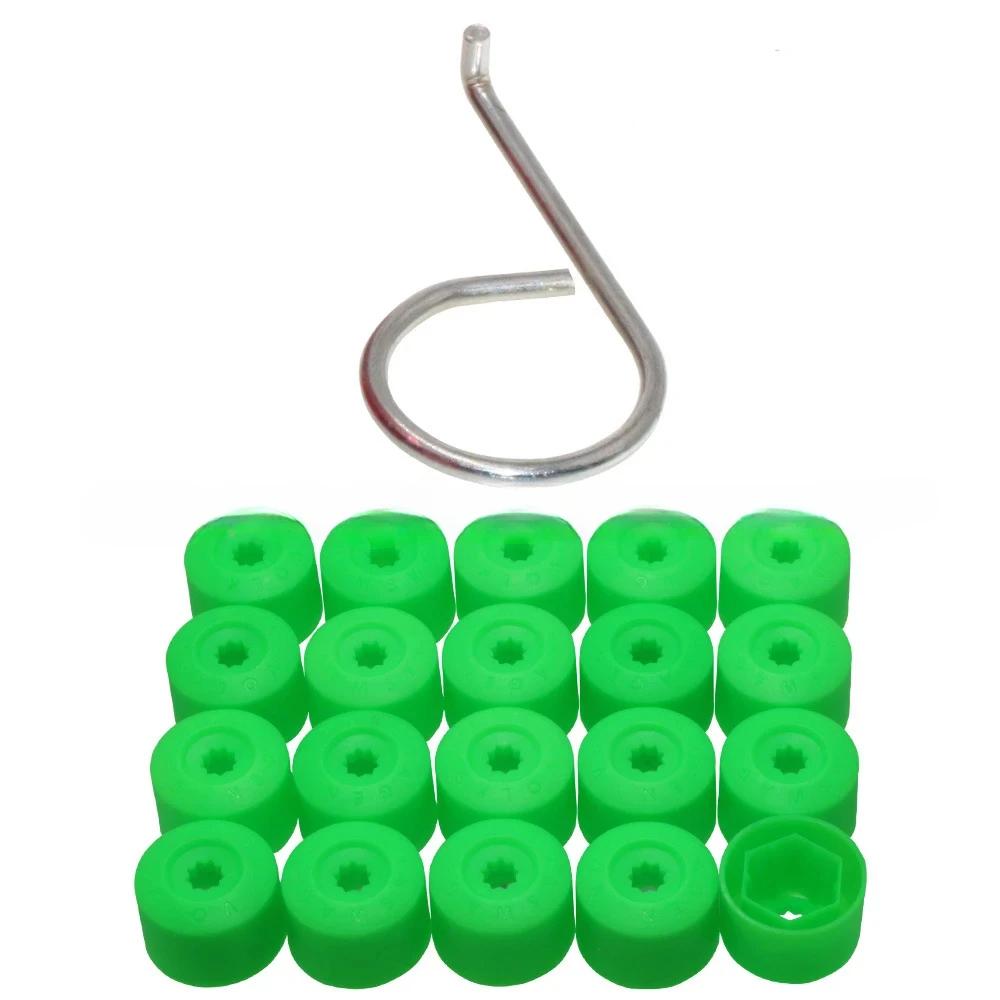 YKPSC1 20Pcs for VW Tiguan Golf MK5 Passat B7 Wheel Tire Hub Cap Nut Bolt Cover Rim Tyre Screws Plugs Studs Car Decorations Accessories