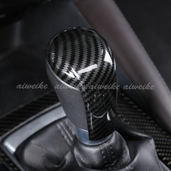 Carbon Fiber Style Inner Gear Shift Knob Cover Trim Fit For Mazda CX-5 2017-2024