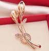 Rose Flower Brooches Rhinestone Brooch for Women Suit Pins Fashion Clothing Wedding Jewelry Accesorios Mujer Gifts