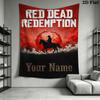 Name Custom RDR2 Game Wall Tapestry Aesthetic Wall Hanging Printed Fabric Blanket Decorative Tapestries for Bedroom Living Room Home Decor