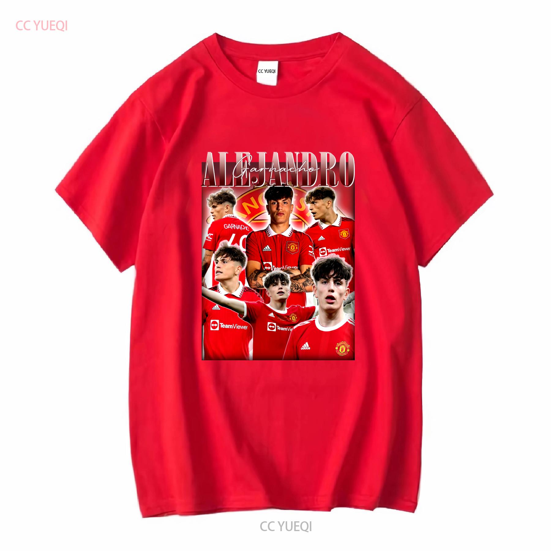 Alejandro Garnacho Vintage Bootleg T Shirt vintage Washed Versatile Breathable Stretched Soft Casual Top For Everyday Wear S