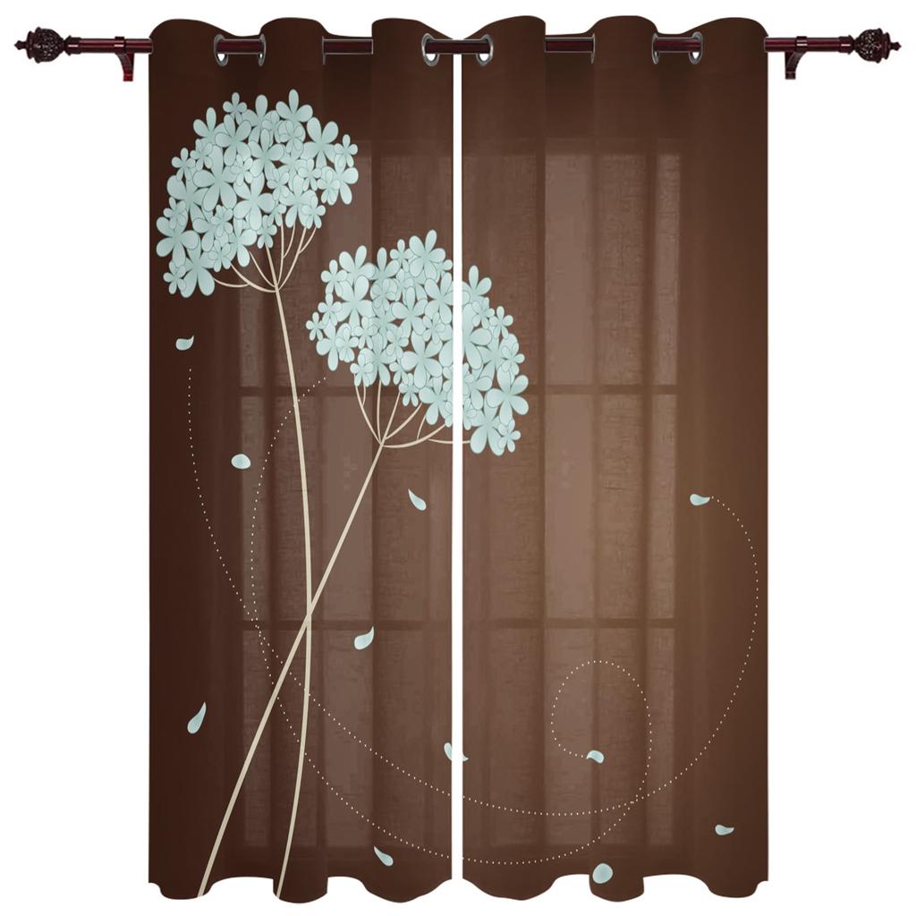 Dandelion Butterfly Flowers Plant Animal Decoration Home Curtains Household Goods Living Room Bedroom Curtain