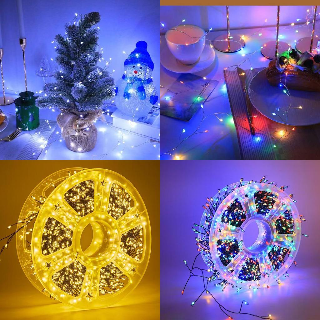 Firecracker Copper Led Wire Light String Green Outdoor Holiday Supplies Garden