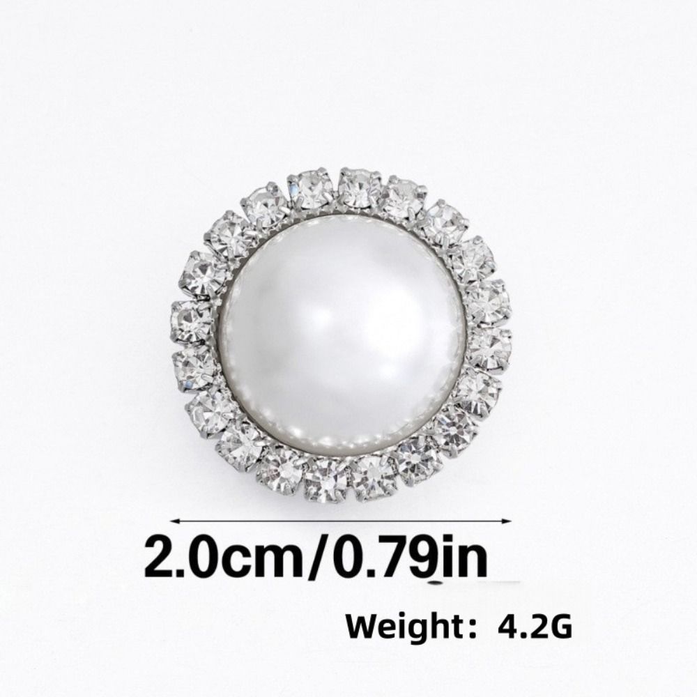 Gifts Round Rhinestone Cufflinks Rhinestone DIY Button Cover Beads Sewing Accessories Shirt Button Clip Formal Attire