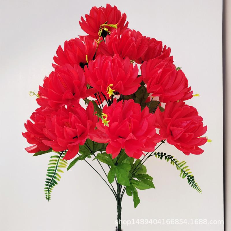 

Simulation flower new 18 torch handle flowers, home decoration, silk flowers, indoor and outdoor gardening flowers красный