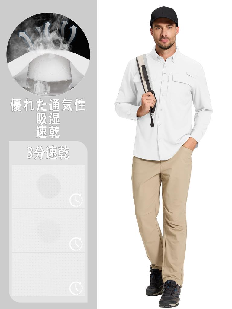 TACVASEN Long Sleeve Tactical Lightweight and Perfect for Outdoor Short Sleeve and UV and Size M Men's Shirt, Breathable, Activities, Workwear,