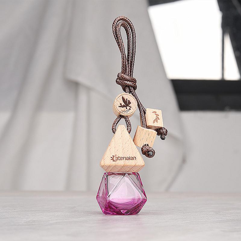 

8ml Hanging Car Aroma Diffuser Bottle with Rope - Glass Essential Oil Pendant 8ML