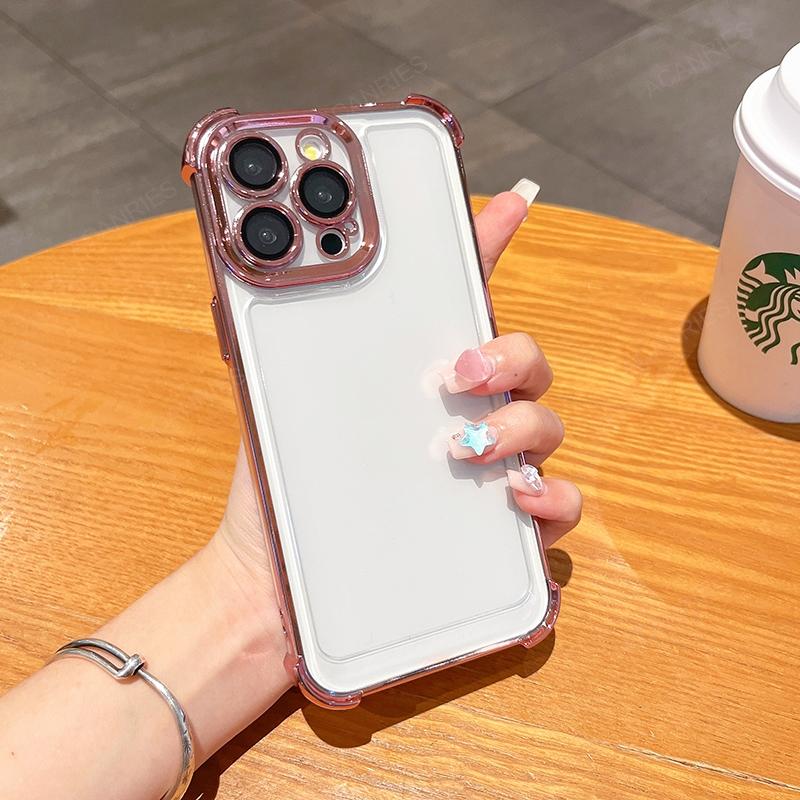 

Мягкий силиконовый чехол с четырьмя углами и защитой от ударов для iPhone 15 Pro Max 14 Plus 13 Promax 12 11 X Xr Xs Se 8 7 For Iphone SE 2022 розовый