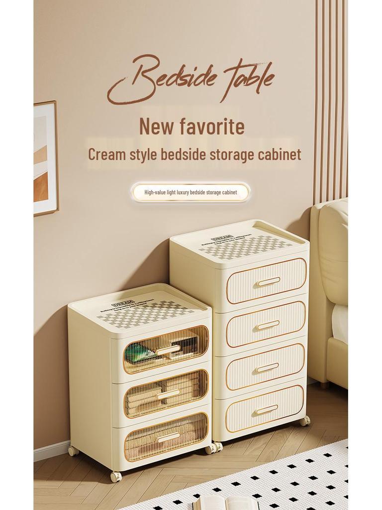 Multifunctional Storage Cabinet for Bedroom & Living Room: Bedside Table, Snack, Toy, Book & Clothes Organizer