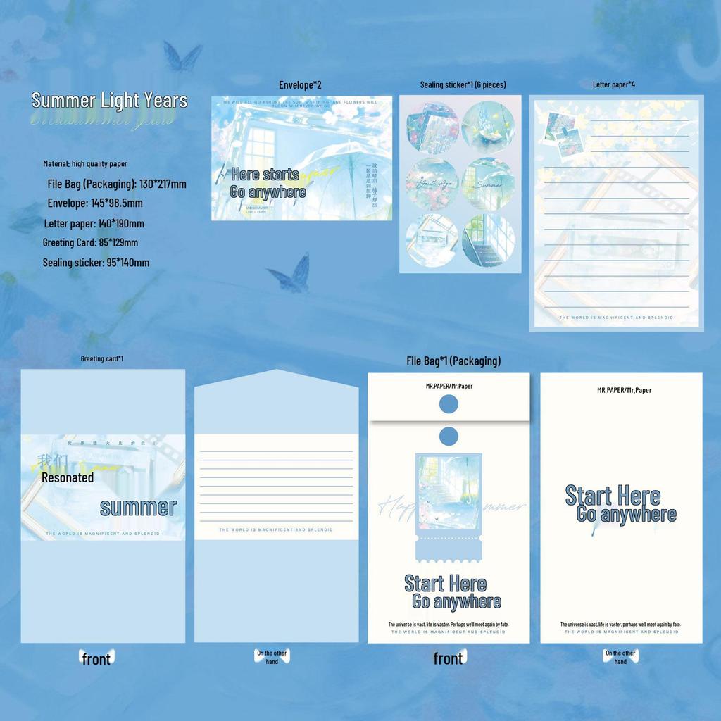 Mr. Paper Handwritten Poetry & Envelope Set - Motivational Graduation Souvenir