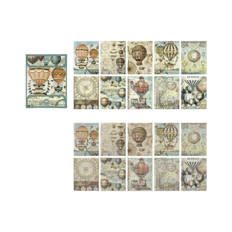 20 Sheets Retro Aesthetic Decorative Paper Scrapbooking Decoration Paper for Journal Notebook Photo Album and Art Craft